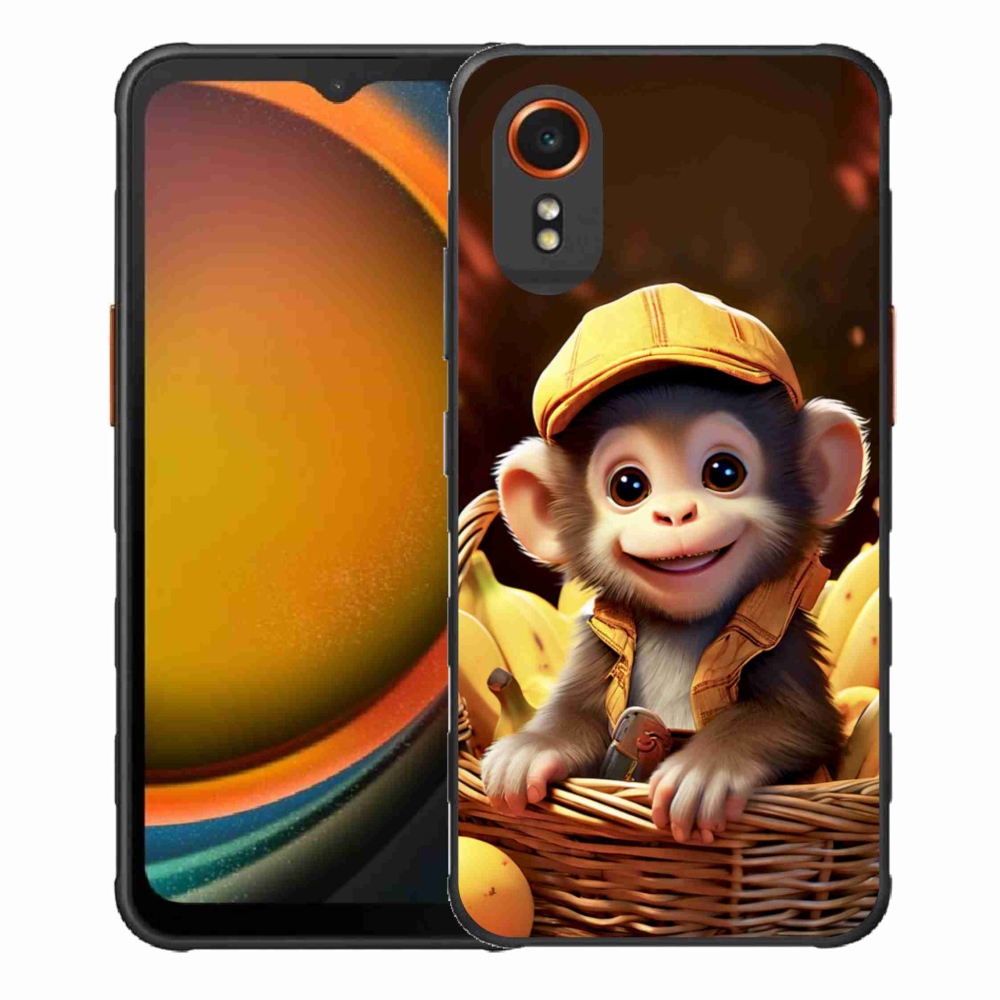Gelový kryt mmCase na Samsung Galaxy Xcover 7 - opice v košíku