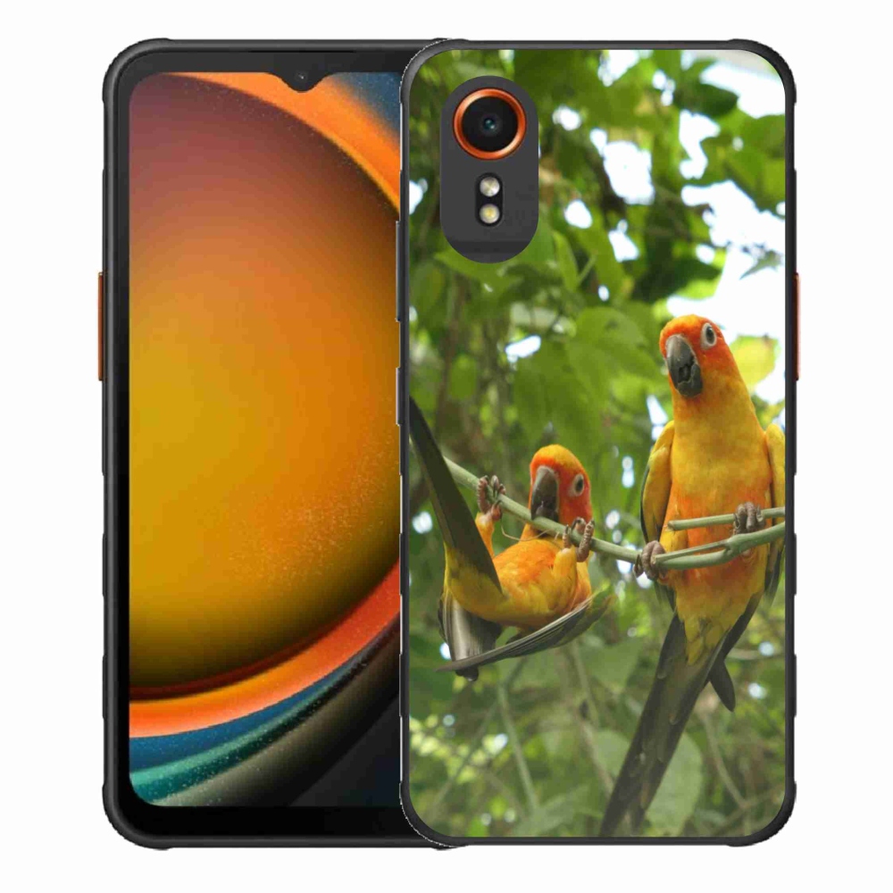 Gelový kryt mmCase na Samsung Galaxy Xcover 7 - papoušci aratingy