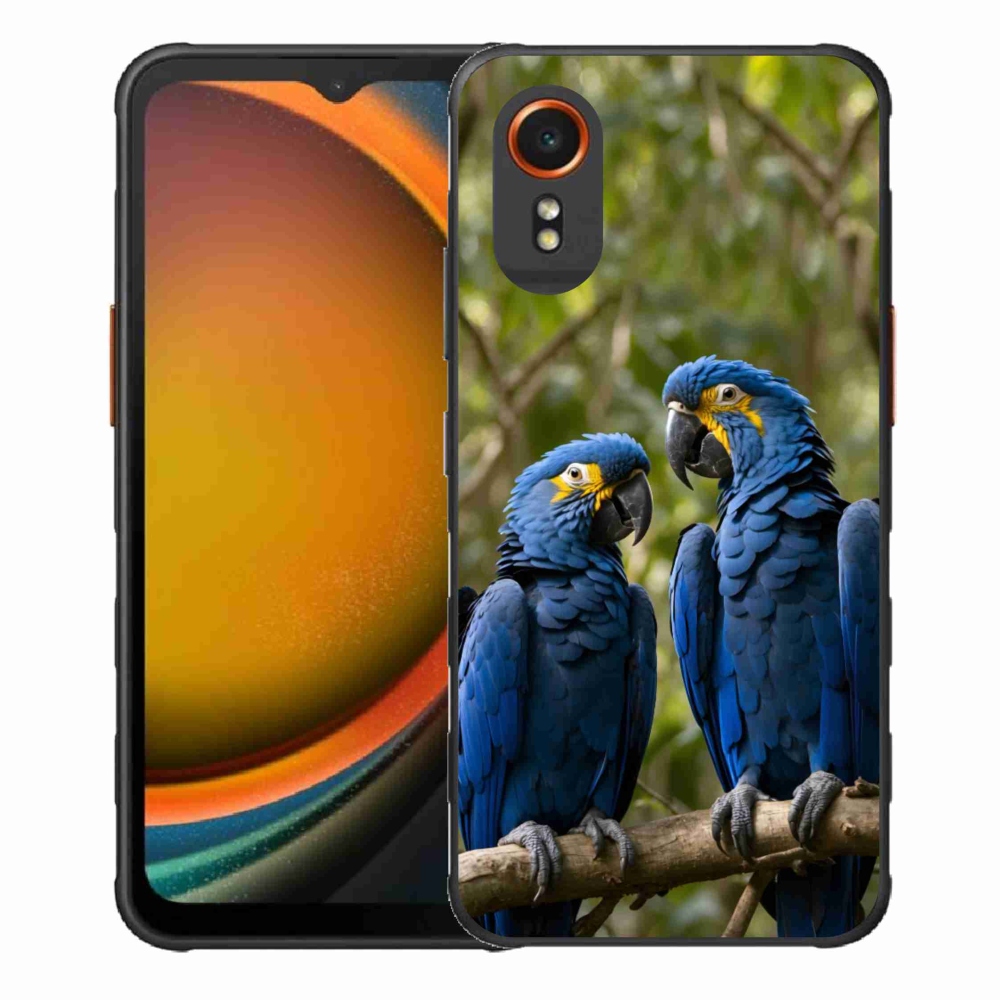 Gelový kryt mmCase na Samsung Galaxy Xcover 7 - papouščí duo
