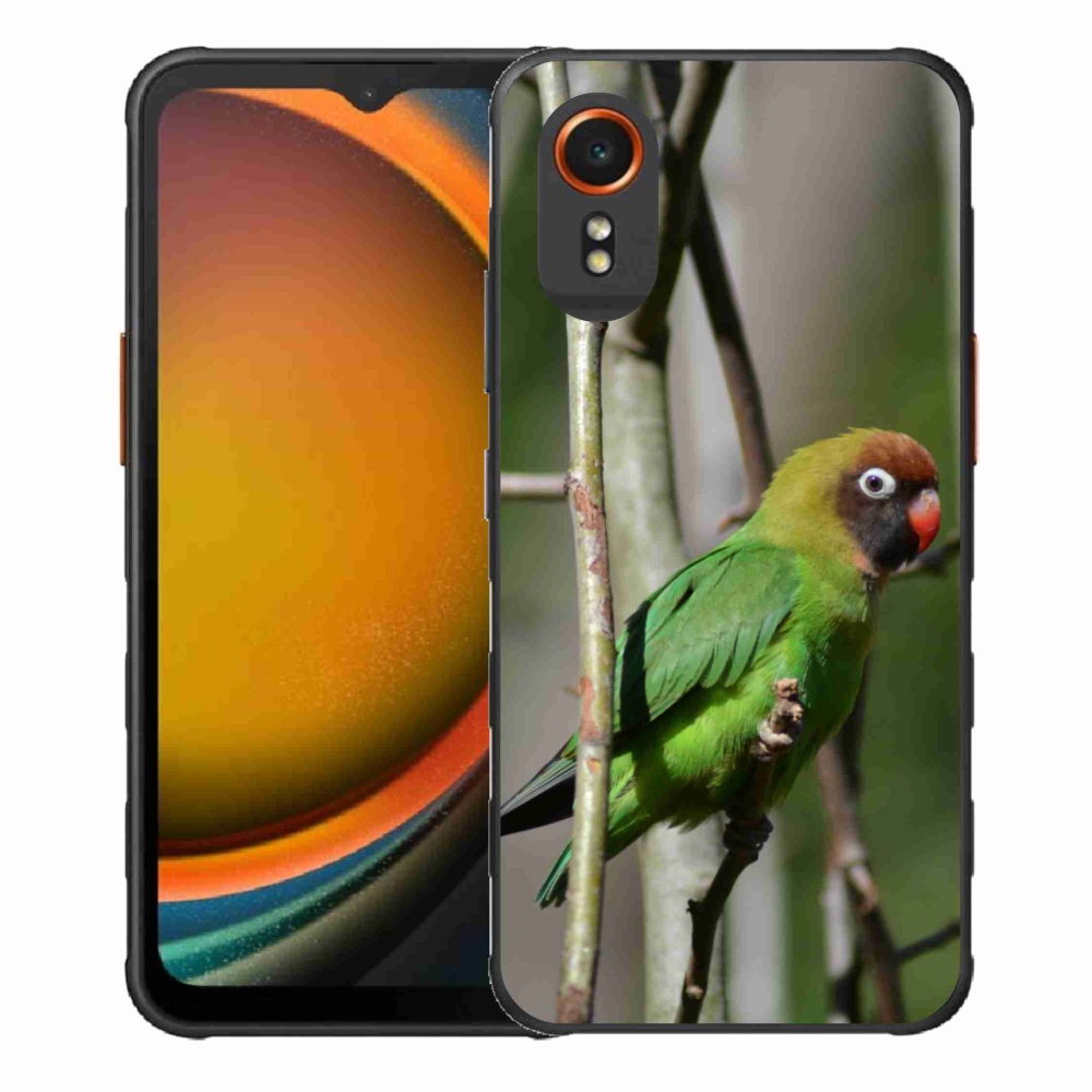 Gelový kryt mmCase na Samsung Galaxy Xcover 7 - papoušek agapornis