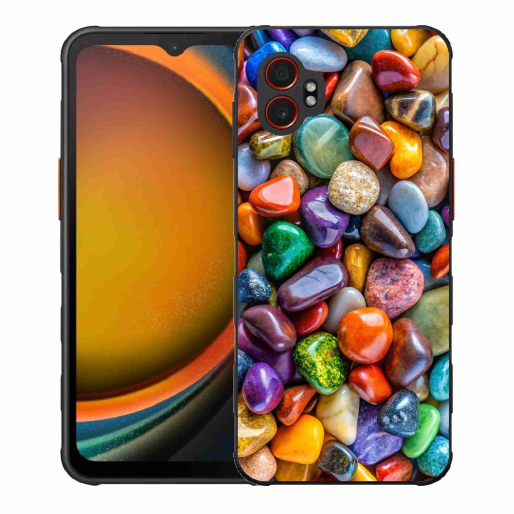 Gelový kryt mmCase na Samsung Galaxy Xcover 7 Pro - barevné kamínky