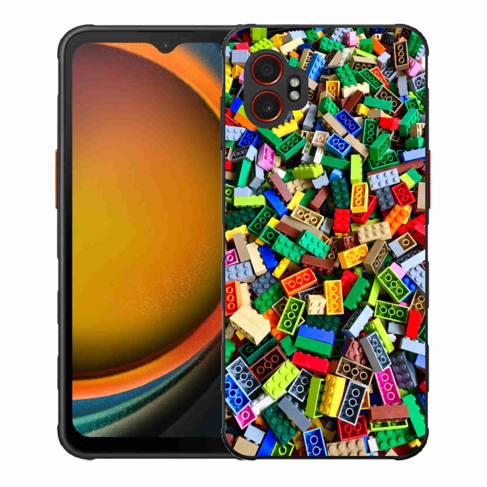 Gelový kryt mmCase na Samsung Galaxy Xcover 7 Pro - barevné stavební kostky