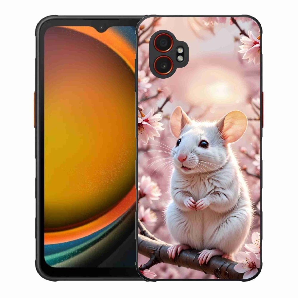 Gelový kryt mmCase na Samsung Galaxy Xcover 7 Pro - bílá myš na větvi
