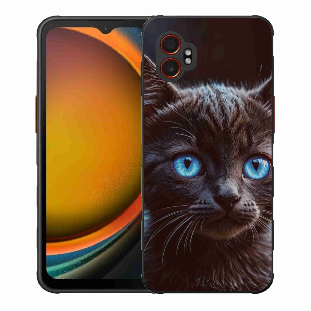 Gelový kryt mmCase na Samsung Galaxy Xcover 7 Pro - černé kotě 2