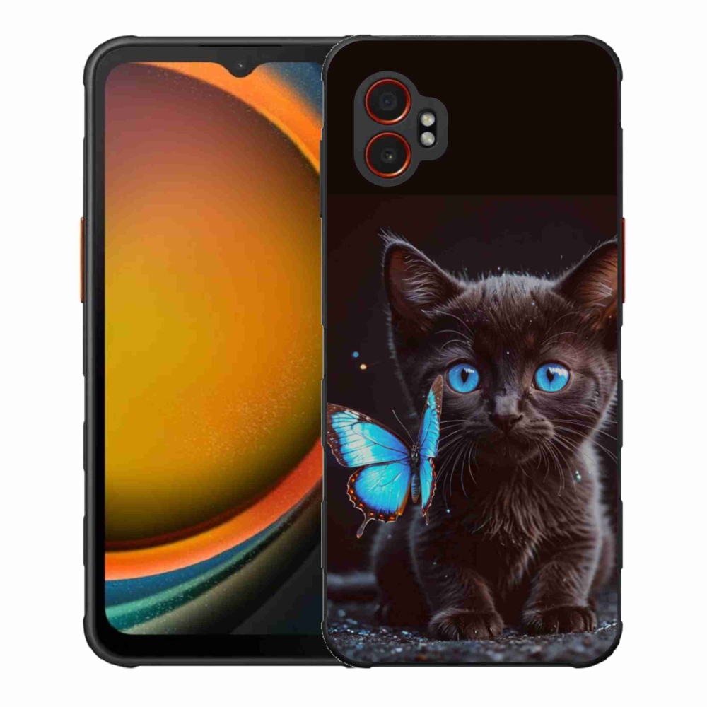 Gelový kryt mmCase na Samsung Galaxy Xcover 7 Pro - černé kotě 3