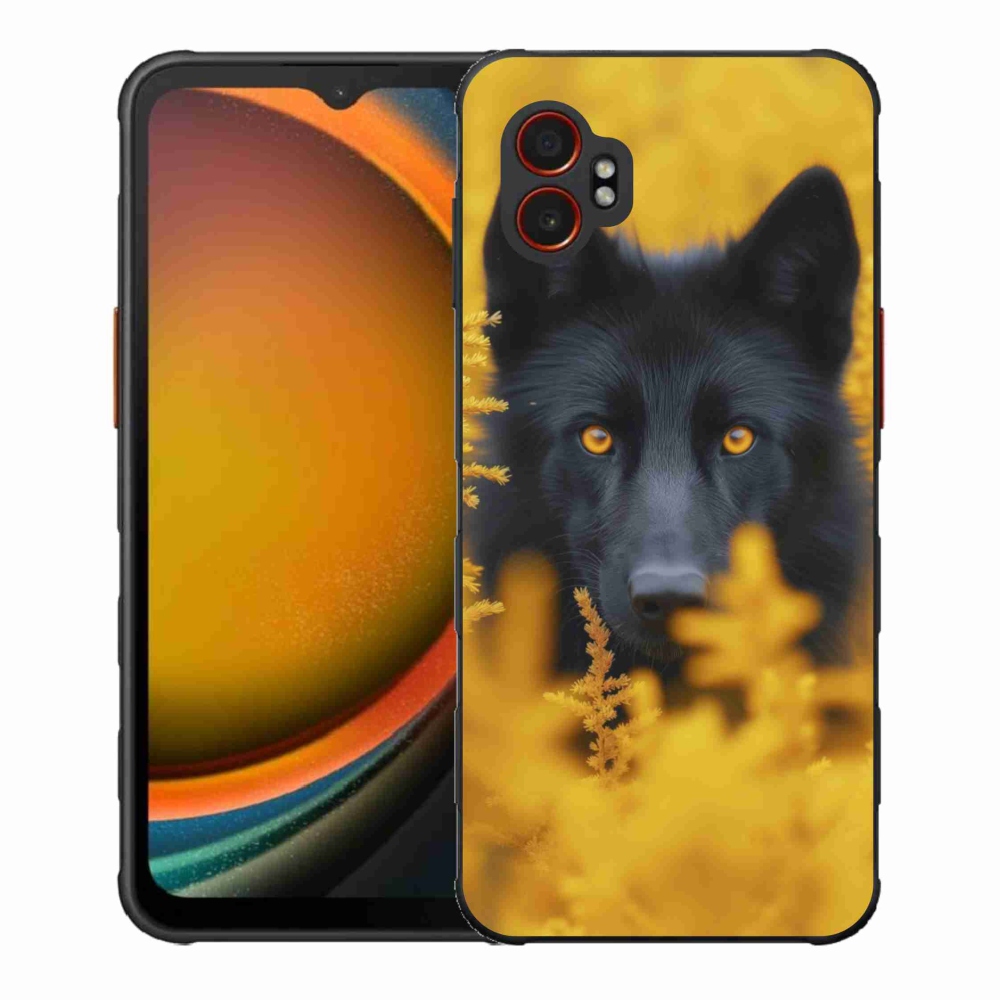 Gelový kryt mmCase na Samsung Galaxy Xcover 7 Pro - černý vlk 2