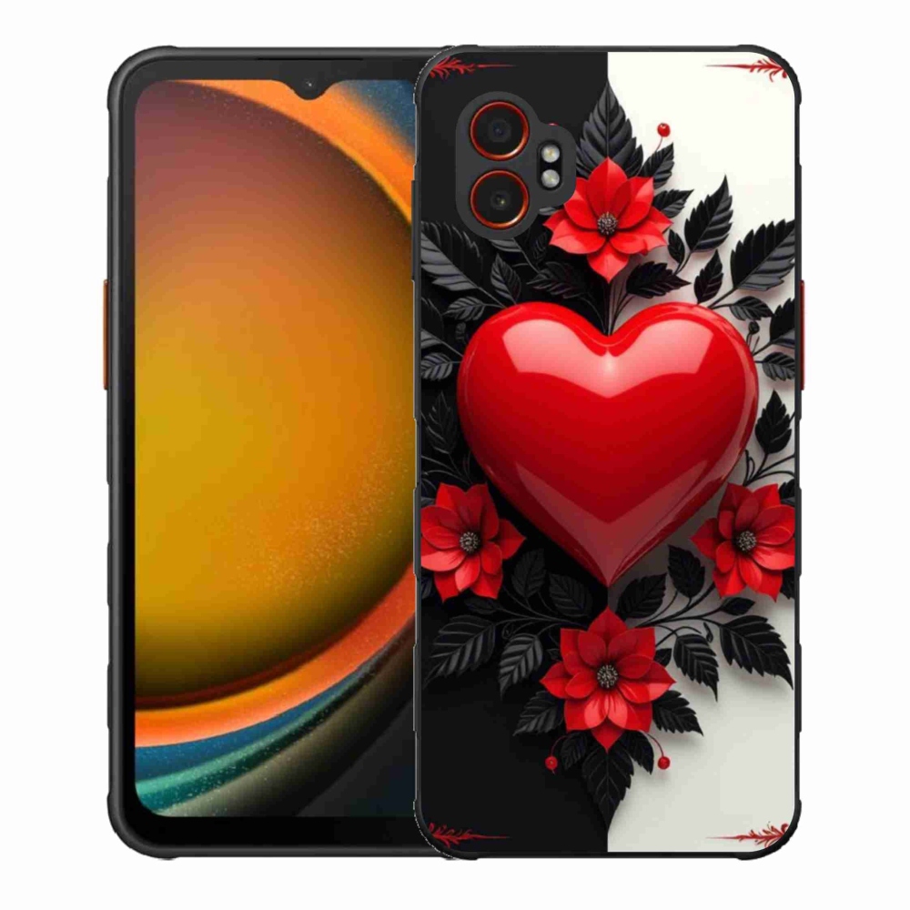 Gelový kryt mmCase na Samsung Galaxy Xcover 7 Pro - červené srdce