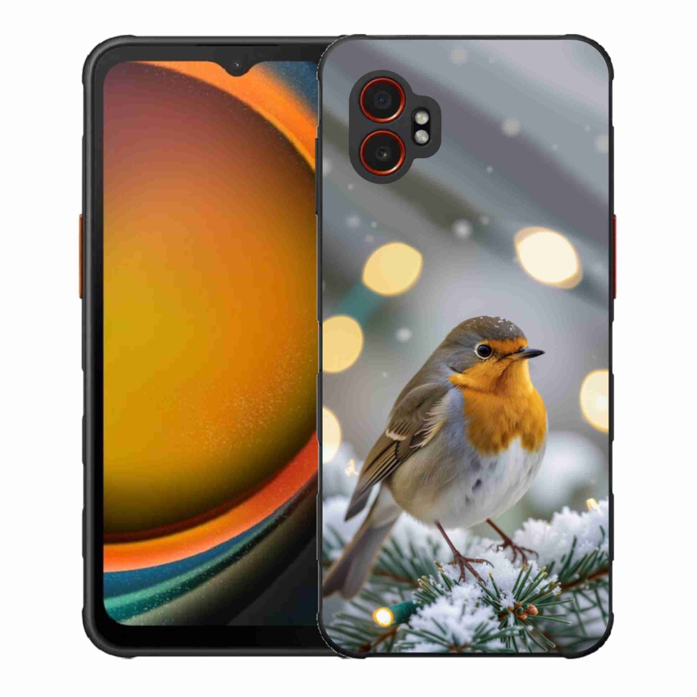 Gelový kryt mmCase na Samsung Galaxy Xcover 7 Pro - červenka v zimě