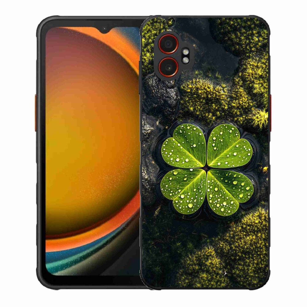 Gelový kryt mmCase na Samsung Galaxy Xcover 7 Pro - čtyřlístek