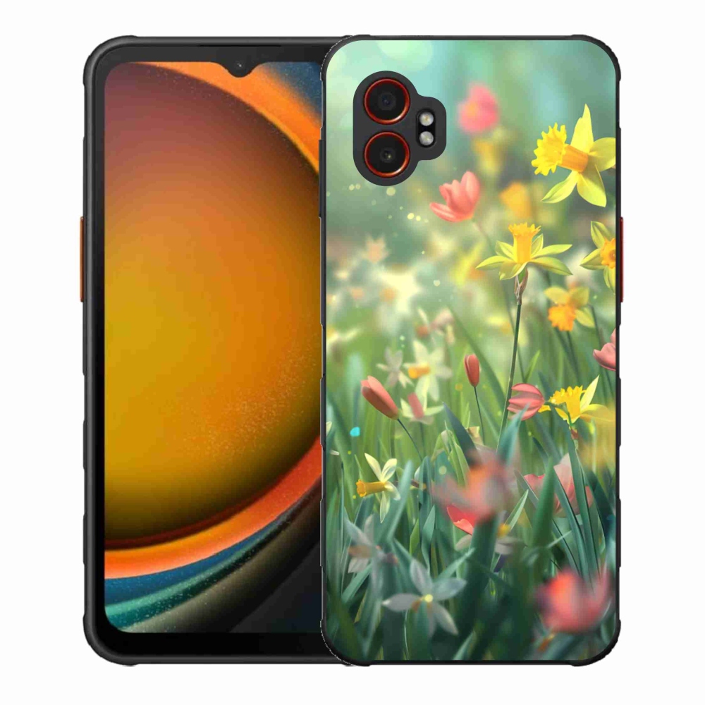 Gelový kryt mmCase na Samsung Galaxy Xcover 7 Pro - jarní květy