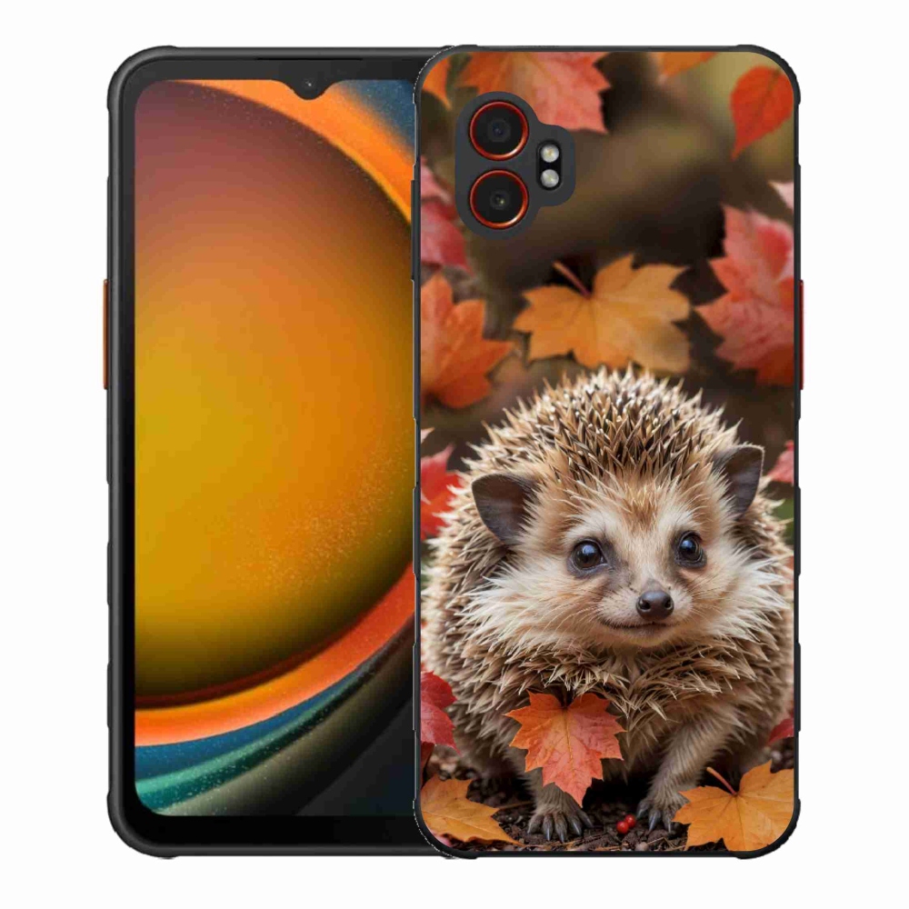 Gelový kryt mmCase na Samsung Galaxy Xcover 7 Pro - ježek v listí