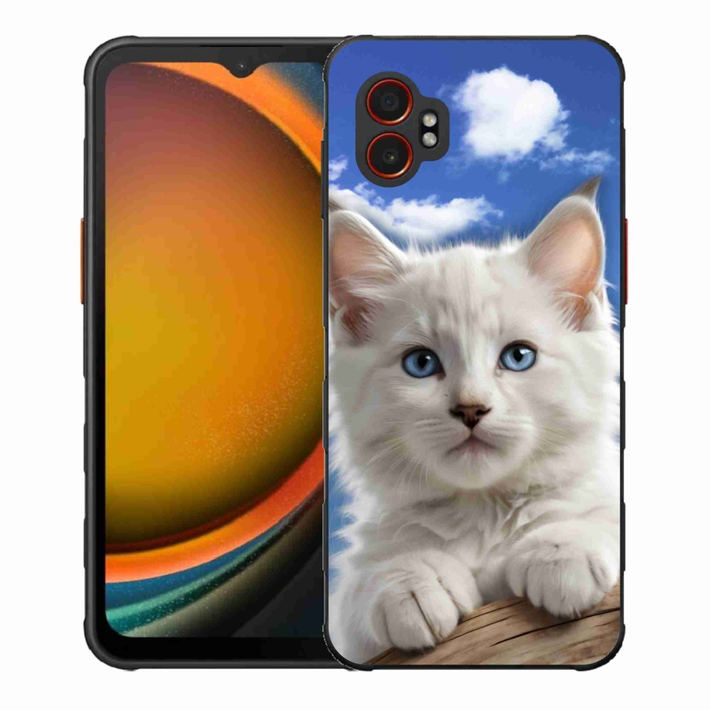 Gelový kryt mmCase na Samsung Galaxy Xcover 7 Pro - kotě a oblaka