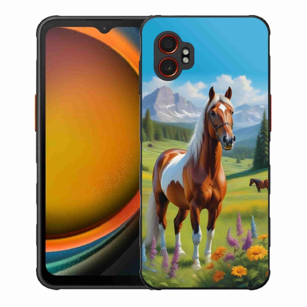 Gelový kryt mmCase na Samsung Galaxy Xcover 7 Pro - kůň na louce