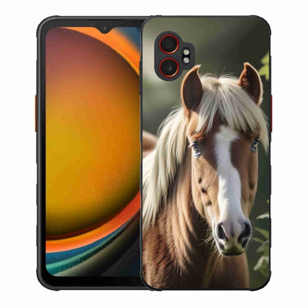 Gelový kryt mmCase na Samsung Galaxy Xcover 7 Pro - kůň se světlou hřívou