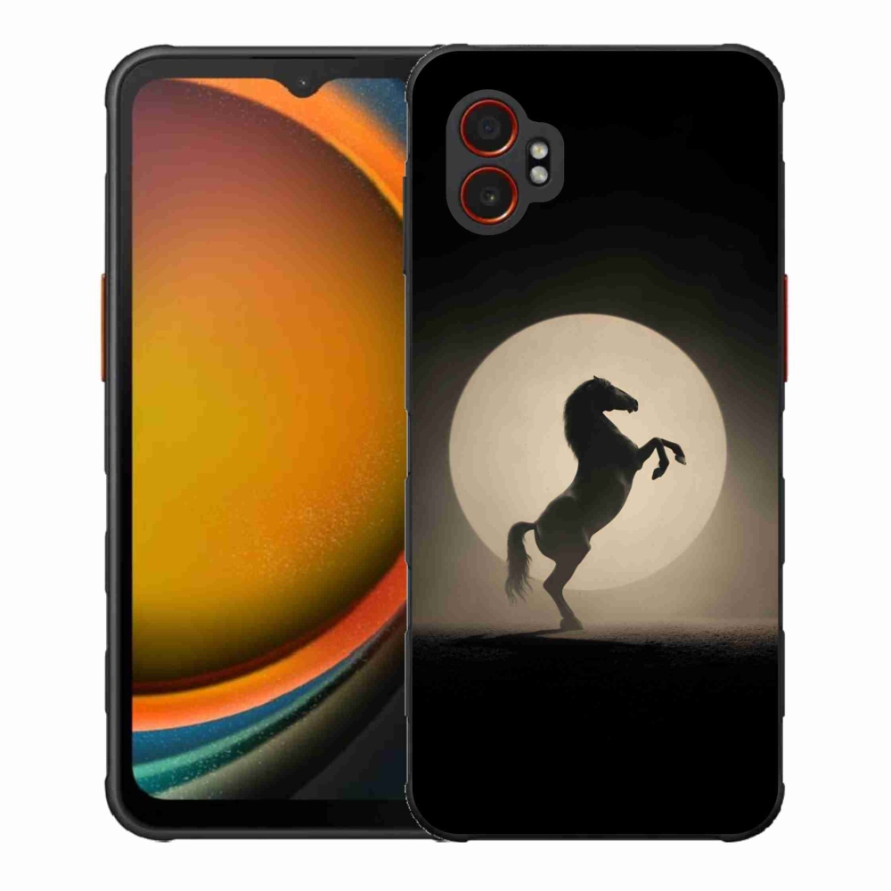 Gelový kryt mmCase na Samsung Galaxy Xcover 7 Pro - kůň v siluetě