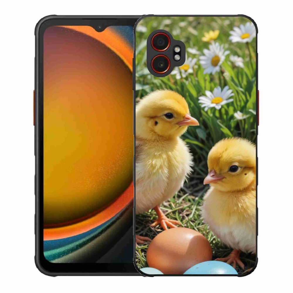 Gelový kryt mmCase na Samsung Galaxy Xcover 7 Pro - kuřátka