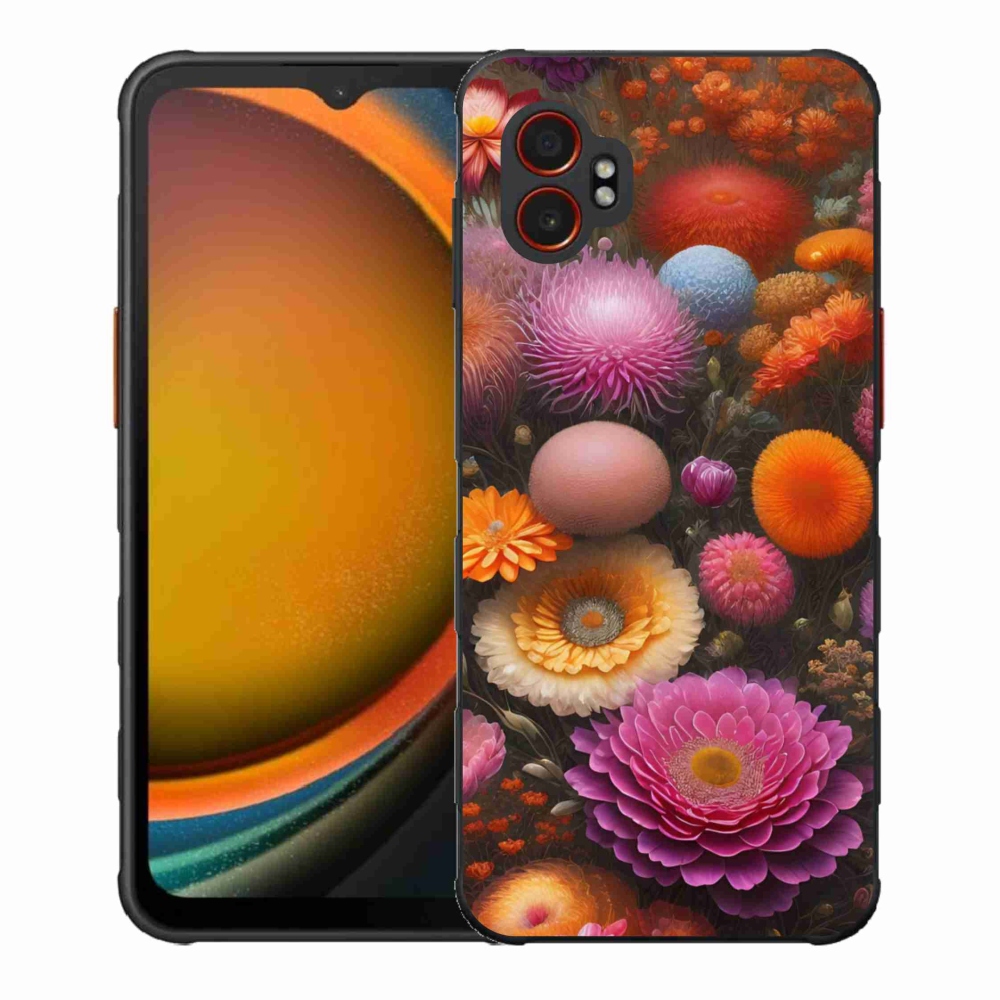 Gelový kryt mmCase na Samsung Galaxy Xcover 7 Pro - květinová kompozice