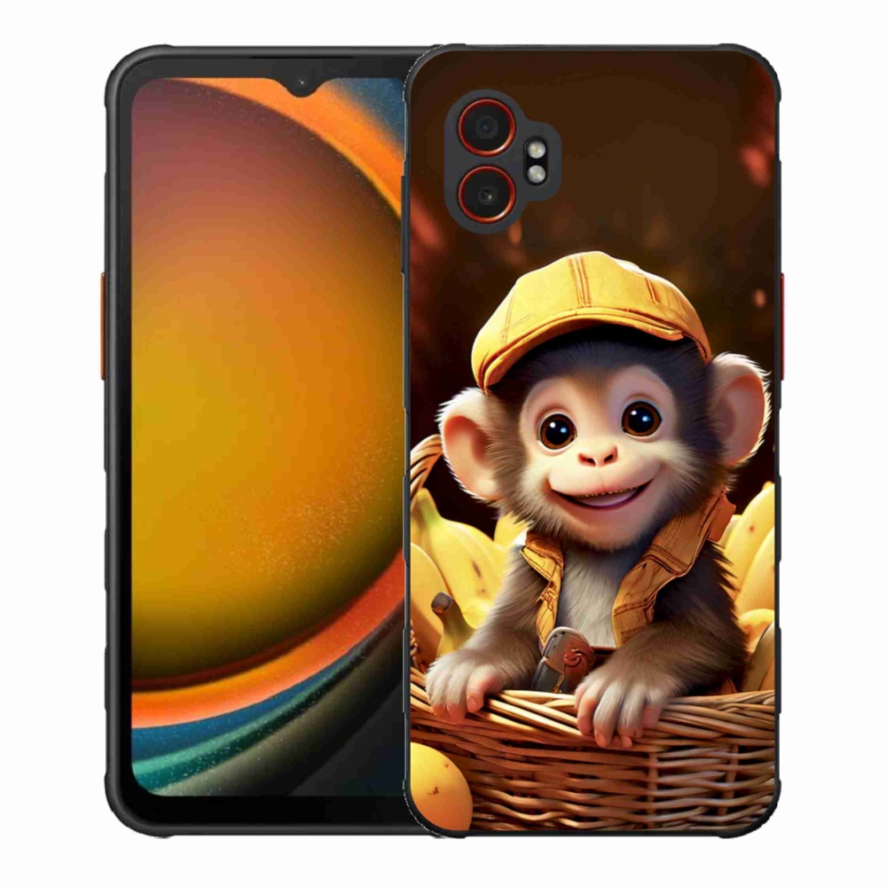 Gelový kryt mmCase na Samsung Galaxy Xcover 7 Pro - opice v košíku