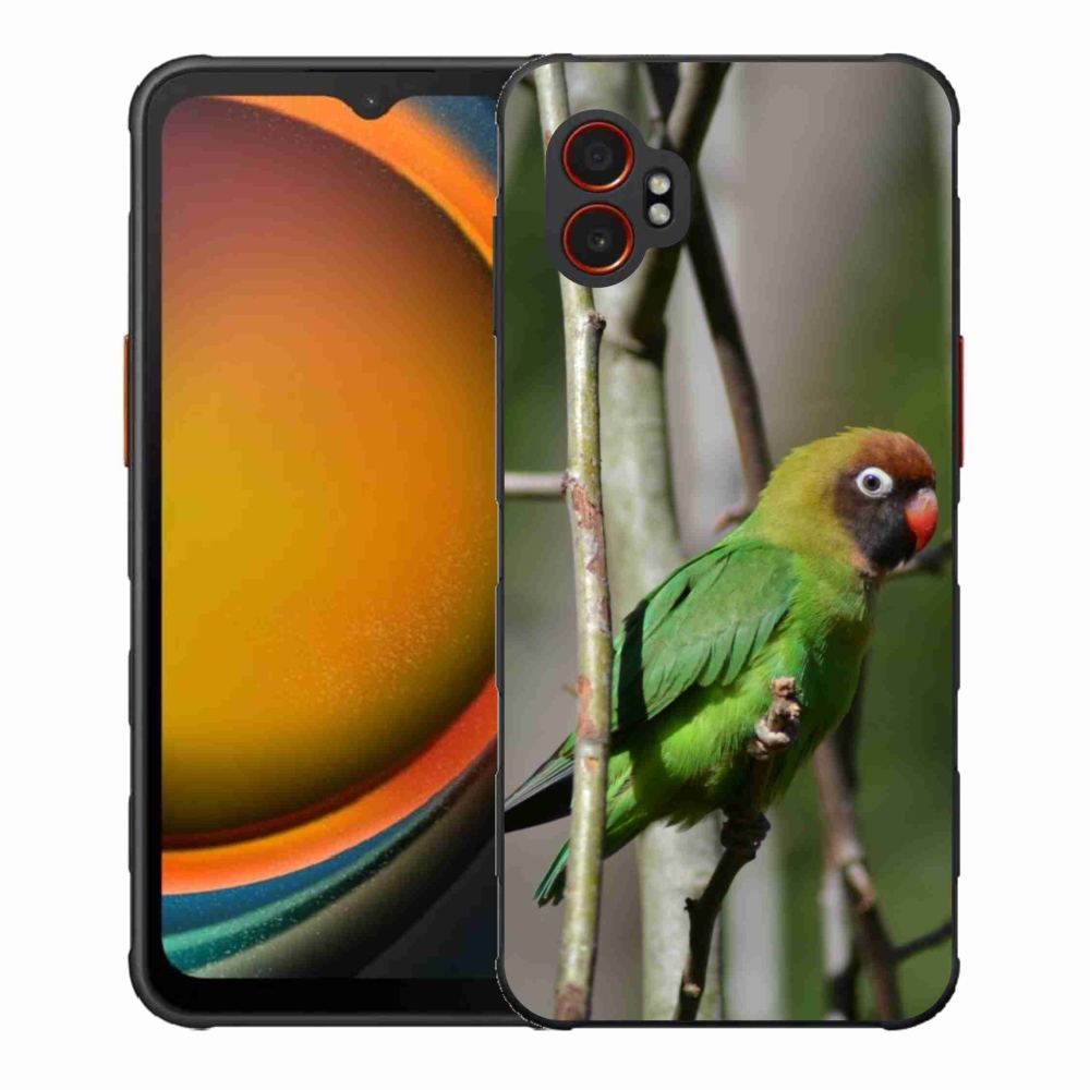 Gelový kryt mmCase na Samsung Galaxy Xcover 7 Pro - papoušek agapornis