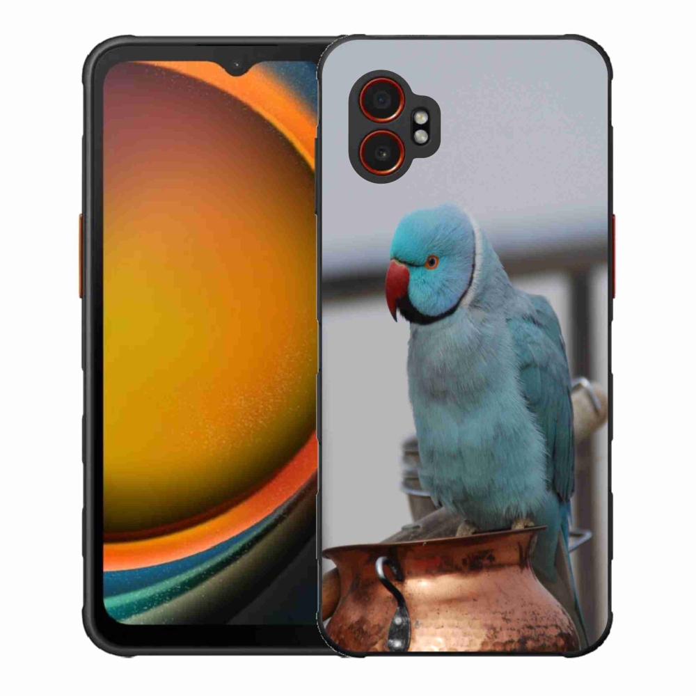 Gelový kryt mmCase na Samsung Galaxy Xcover 7 Pro - papoušek alexandr modrý