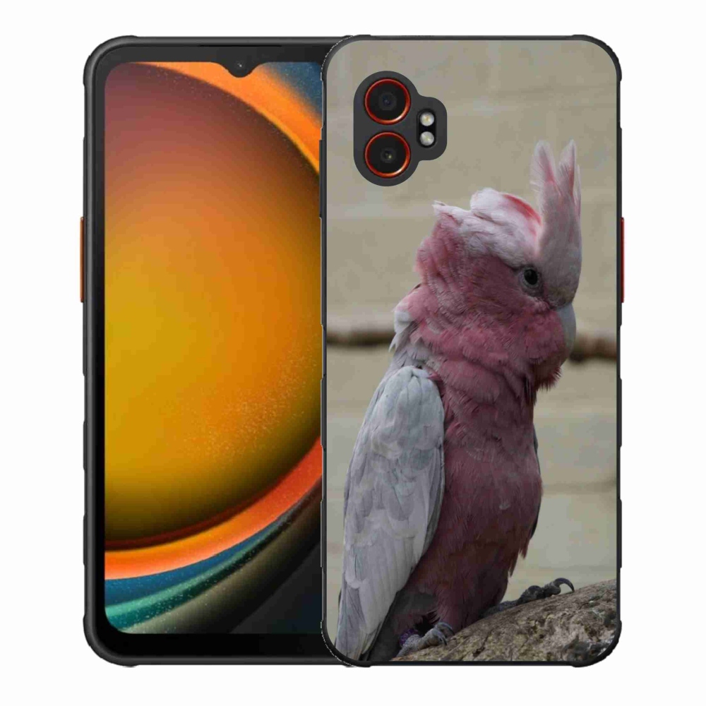 Gelový kryt mmCase na Samsung Galaxy Xcover 7 Pro - papoušek kakadu růžový