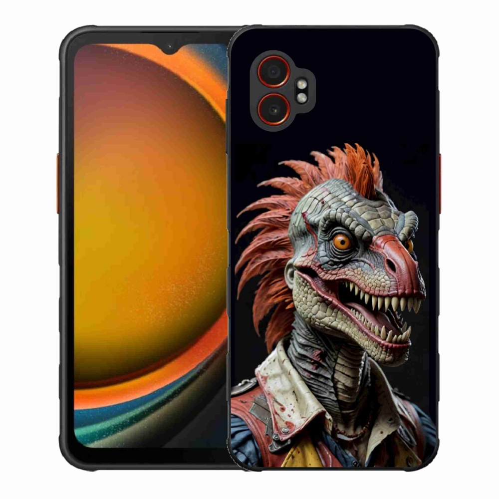 Gelový kryt mmCase na Samsung Galaxy Xcover 7 Pro - punk dinosaurus