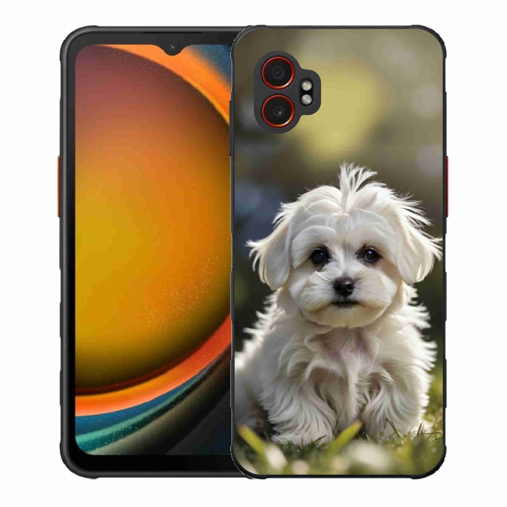 Gelový kryt mmCase na Samsung Galaxy Xcover 7 Pro - roztomilý maltézský psík