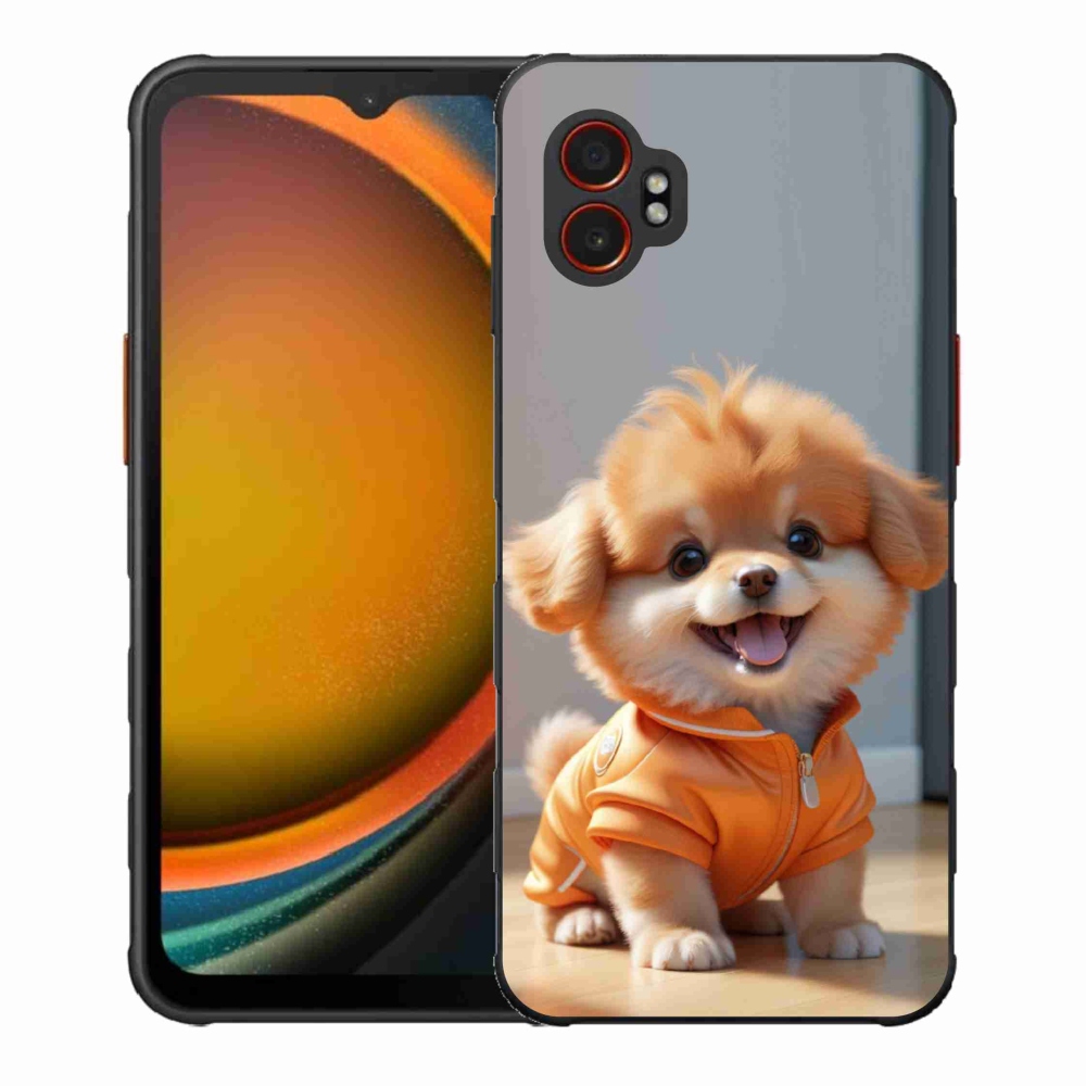 Gelový kryt mmCase na Samsung Galaxy Xcover 7 Pro - roztomilý pomeranian v mikině