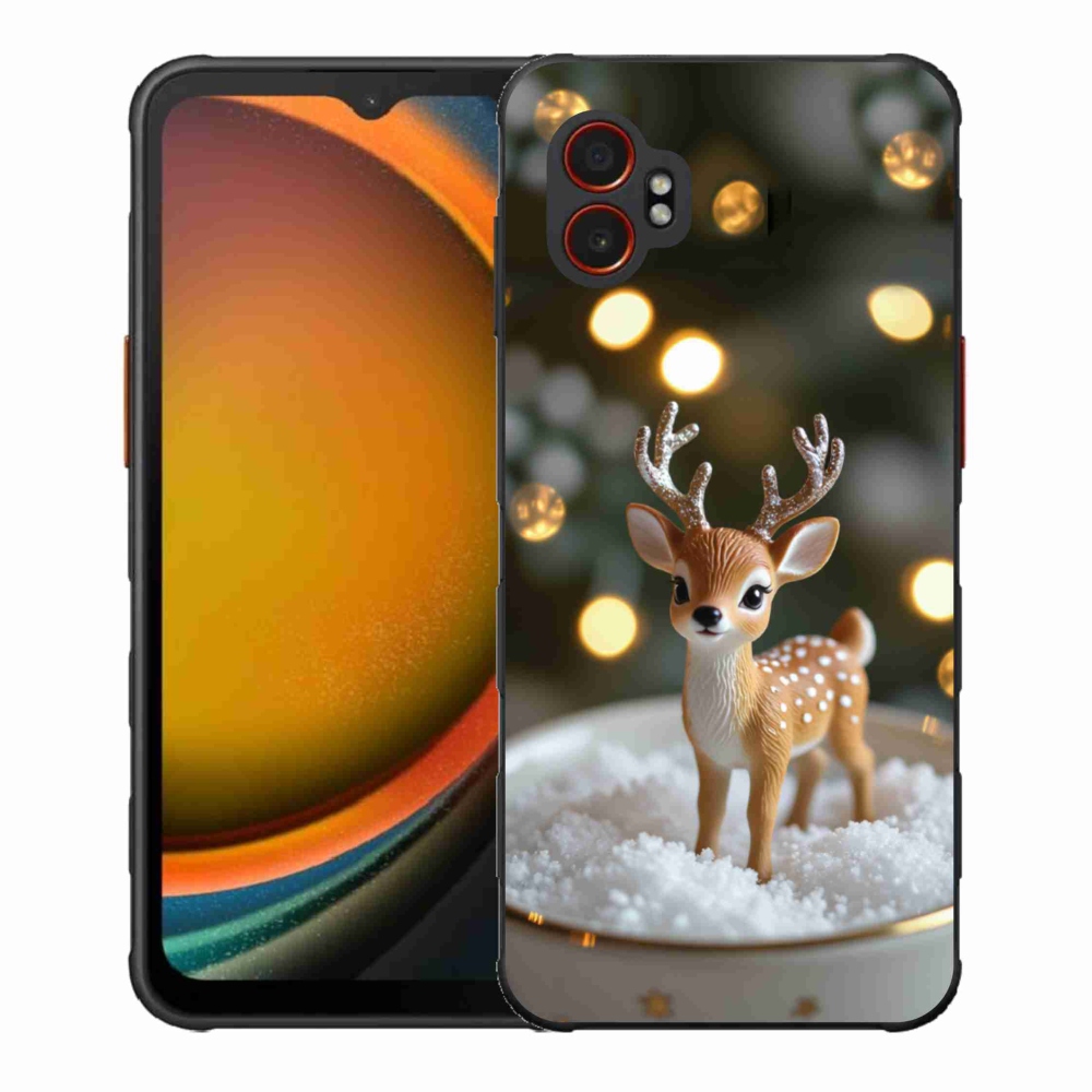 Gelový kryt mmCase na Samsung Galaxy Xcover 7 Pro - roztomilý vánoční jelen