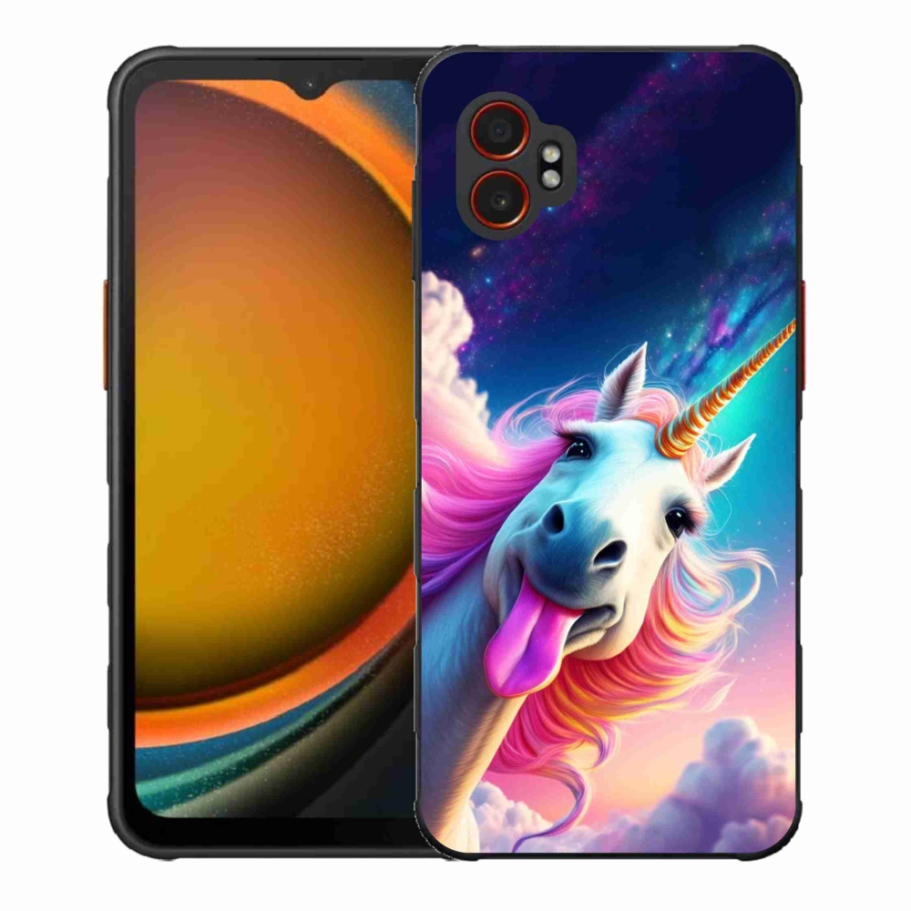 Gelový kryt mmCase na Samsung Galaxy Xcover 7 Pro - šílený jednorožec