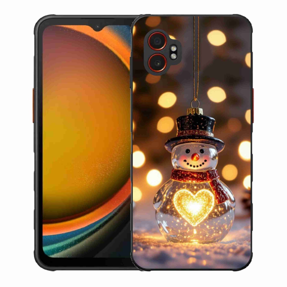 Gelový kryt mmCase na Samsung Galaxy Xcover 7 Pro - svítící vánoční sněhulák