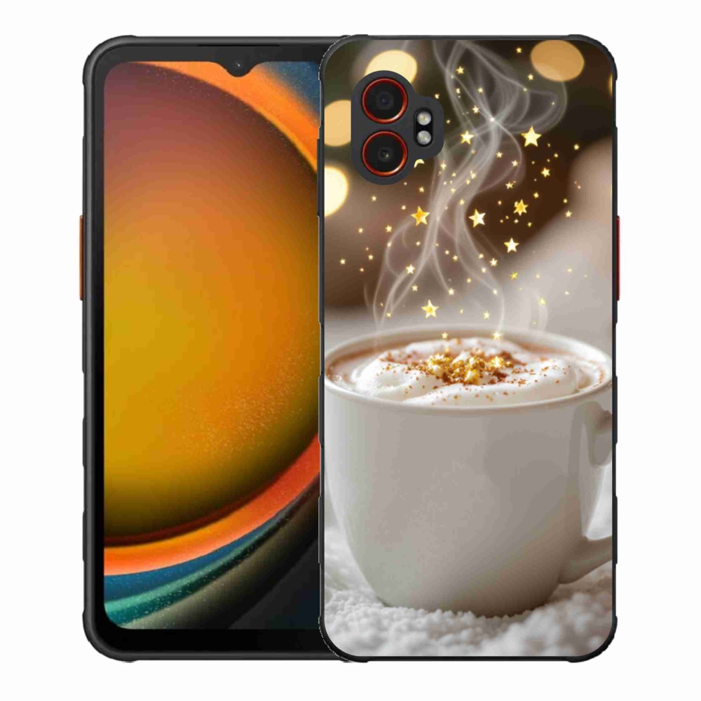 Gelový kryt mmCase na Samsung Galaxy Xcover 7 Pro - vánoční horký nápoj