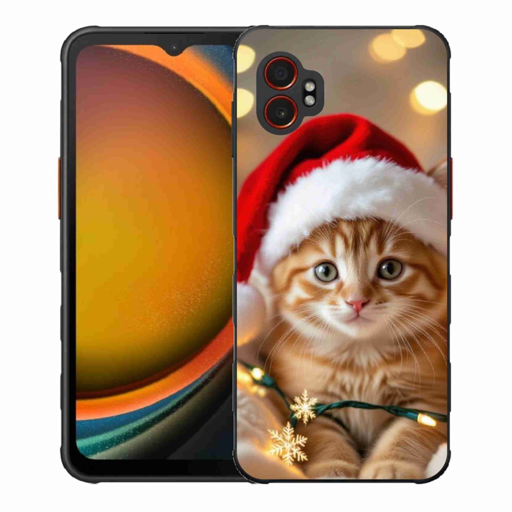 Gelový kryt mmCase na Samsung Galaxy Xcover 7 Pro - vánoční kotě