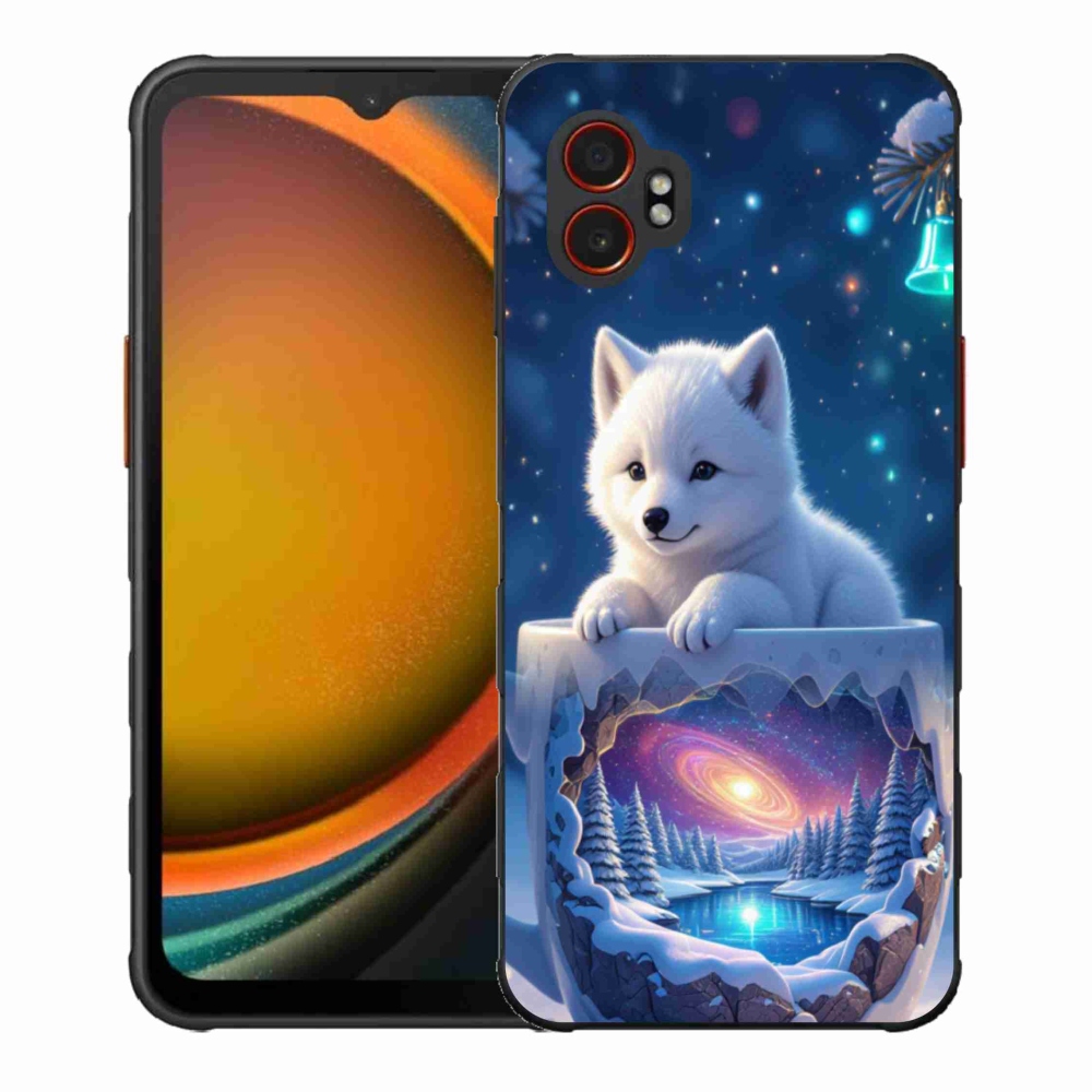 Gelový kryt mmCase na Samsung Galaxy Xcover 7 Pro - vánoční štěně