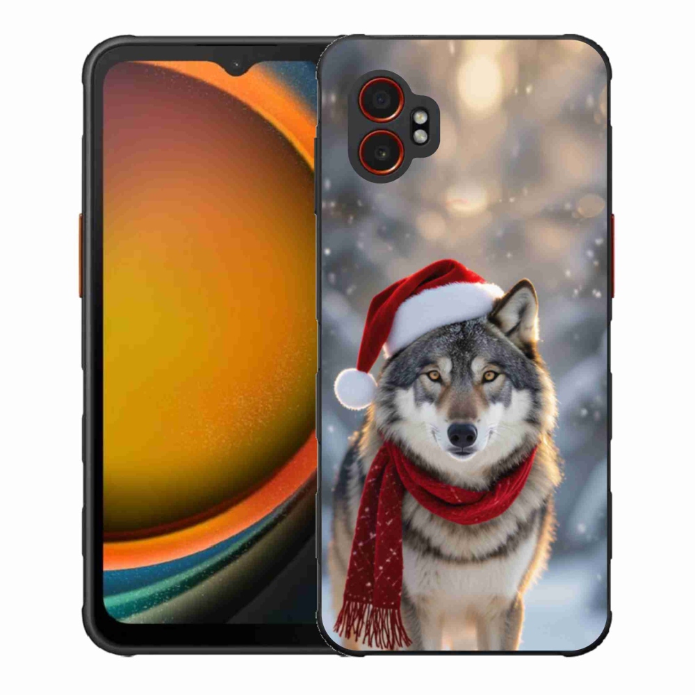 Gelový kryt mmCase na Samsung Galaxy Xcover 7 Pro - vánoční vlk