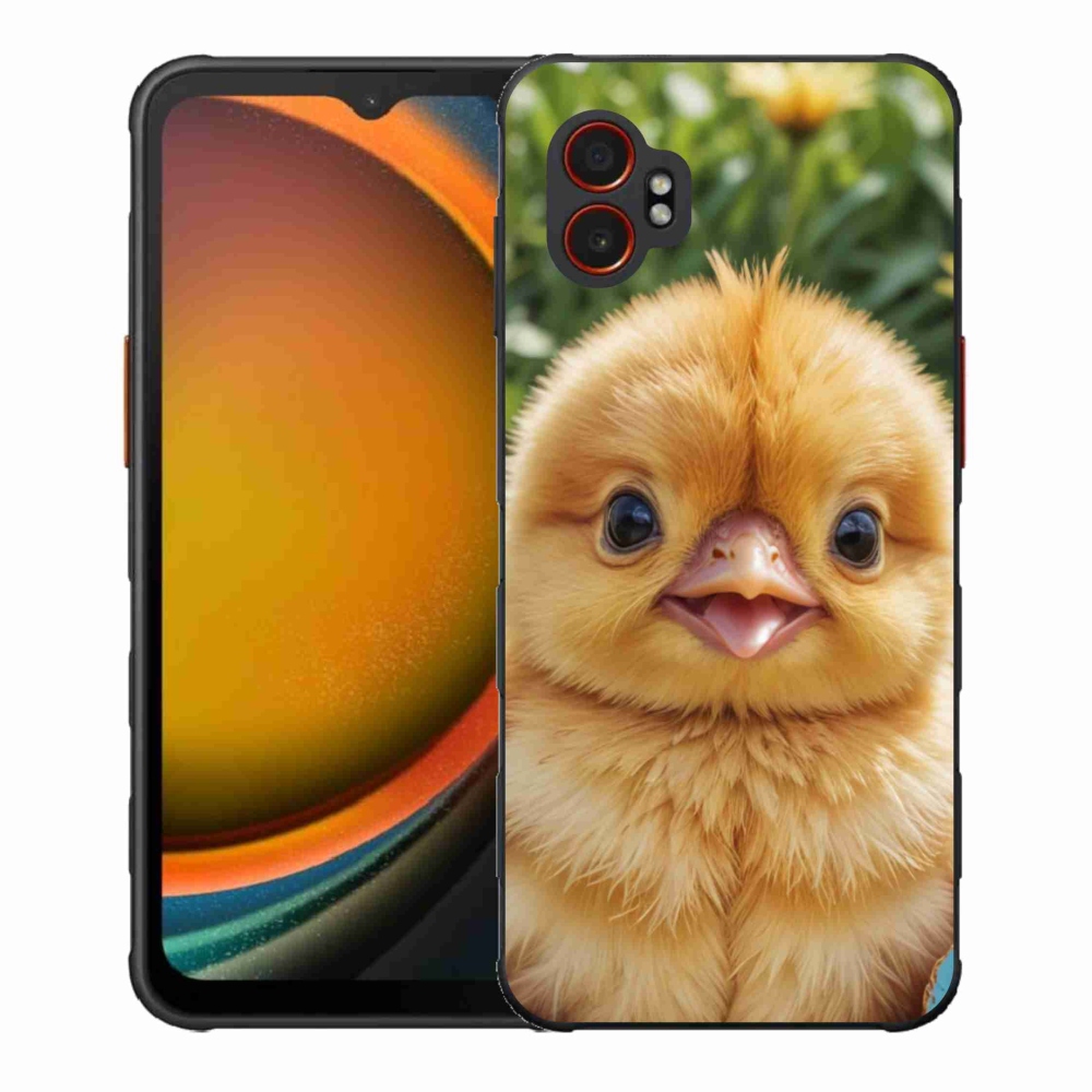 Gelový kryt mmCase na Samsung Galaxy Xcover 7 Pro - veselé kuřátko