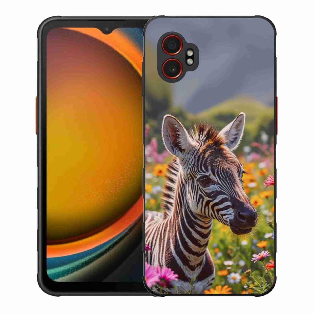 Gelový kryt mmCase na Samsung Galaxy Xcover 7 Pro - zebra na louce