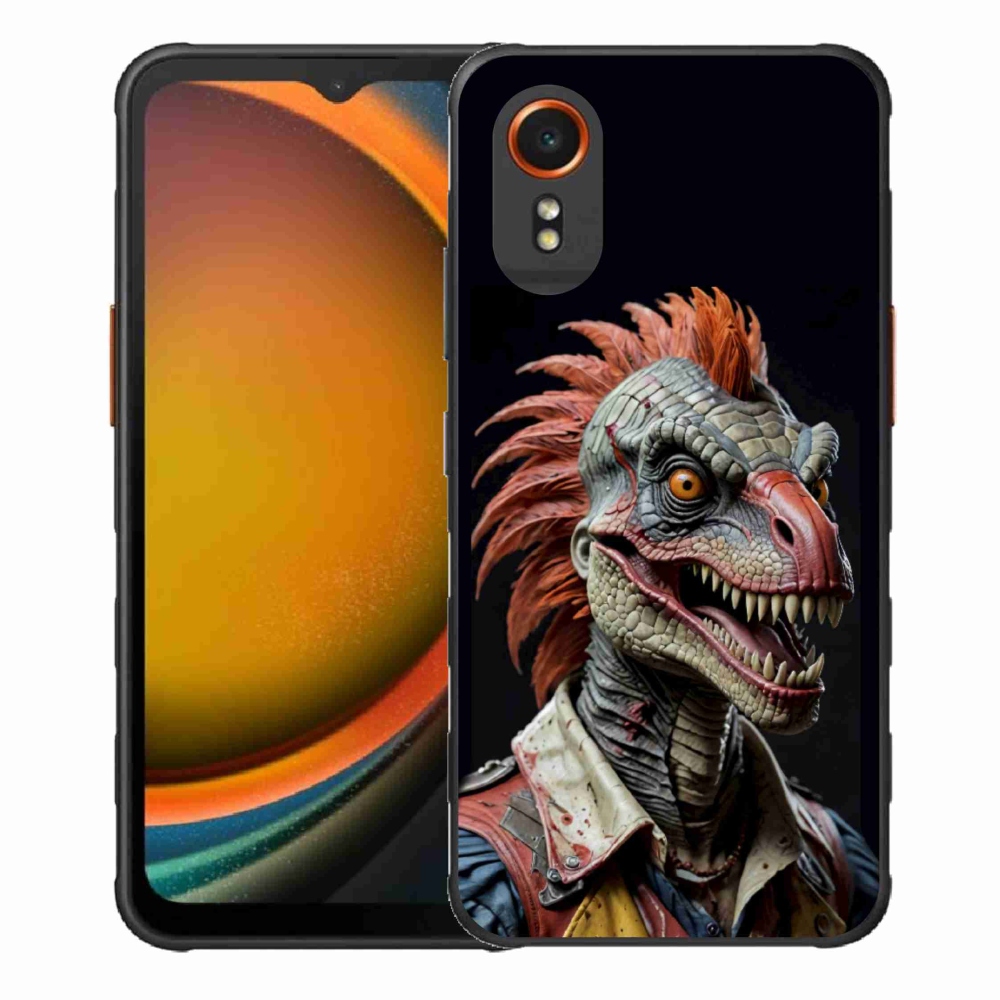 Gelový kryt mmCase na Samsung Galaxy Xcover 7 - punk dinosaurus