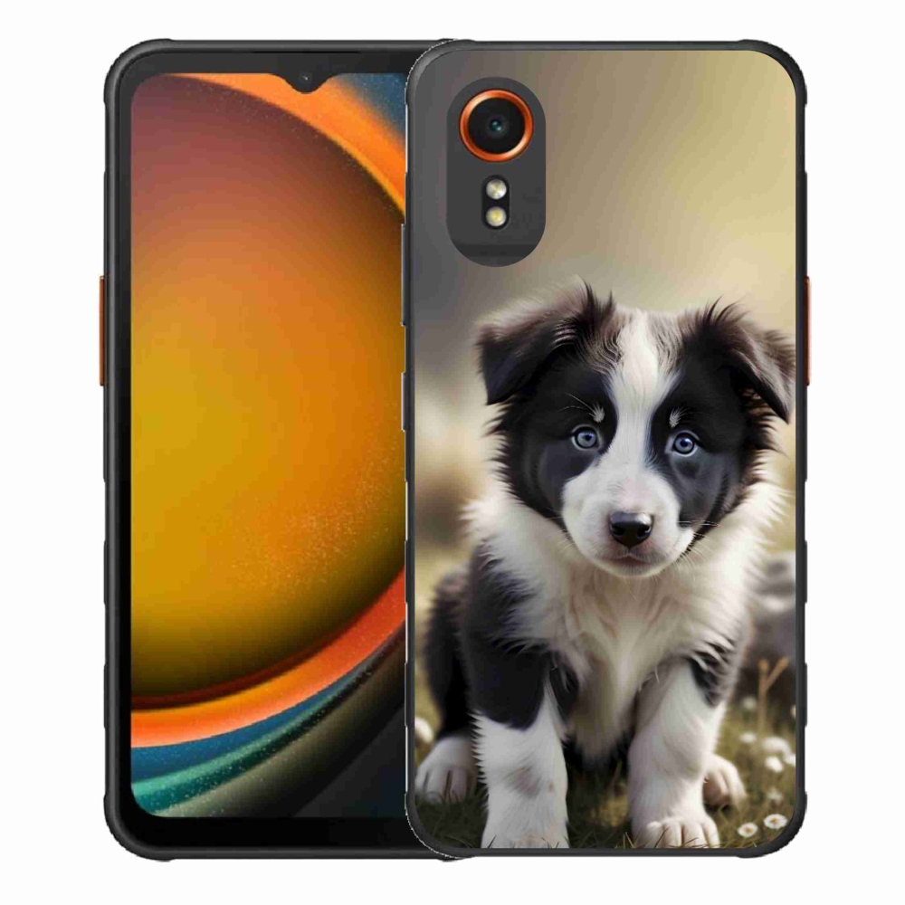 Gelový kryt mmCase na Samsung Galaxy Xcover 7 - roztomilá border kolie