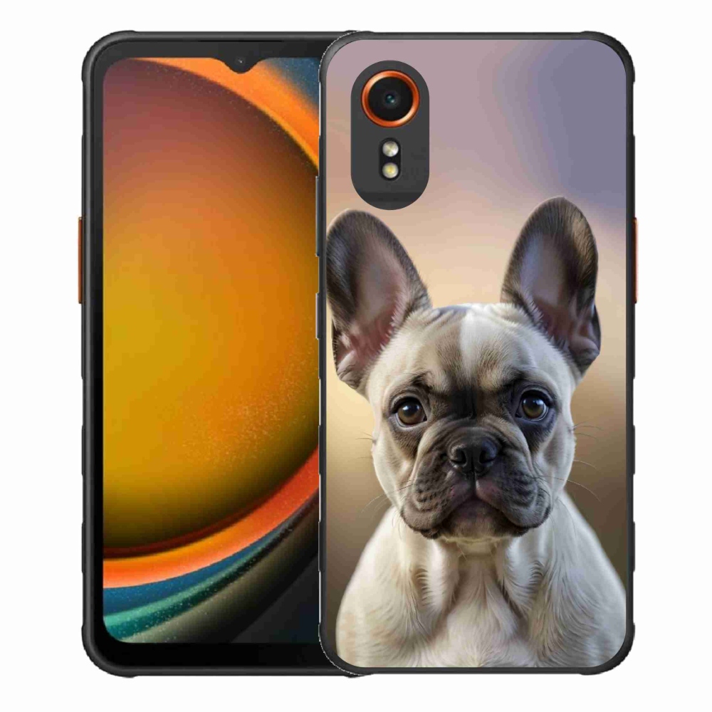 Gelový kryt mmCase na Samsung Galaxy Xcover 7 - roztomilý francouzský buldoček