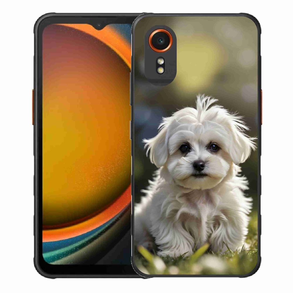 Gelový kryt mmCase na Samsung Galaxy Xcover 7 - roztomilý maltézský psík