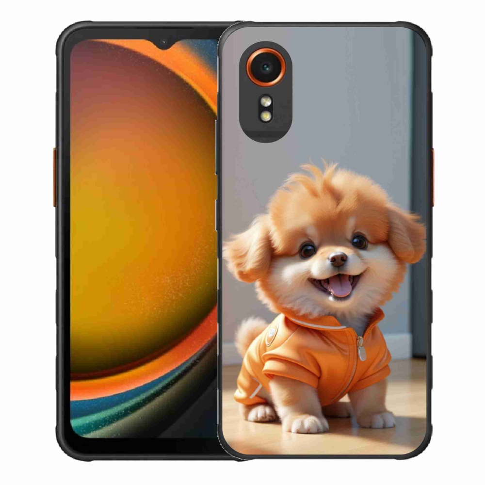 Gelový kryt mmCase na Samsung Galaxy Xcover 7 - roztomilý pomeranian v mikině