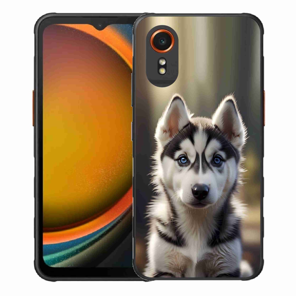 Gelový kryt mmCase na Samsung Galaxy Xcover 7 - roztomilý sibiřský husky