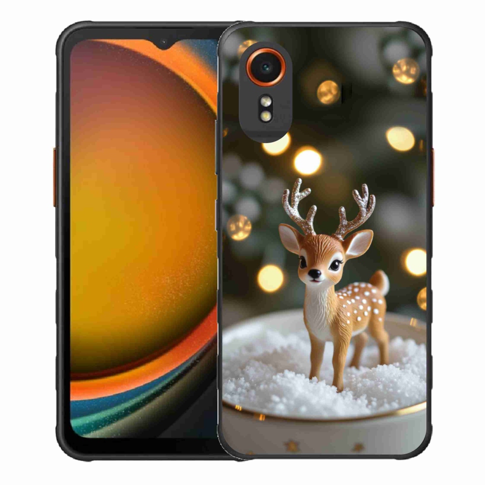 Gelový kryt mmCase na Samsung Galaxy Xcover 7 - roztomilý vánoční jelen