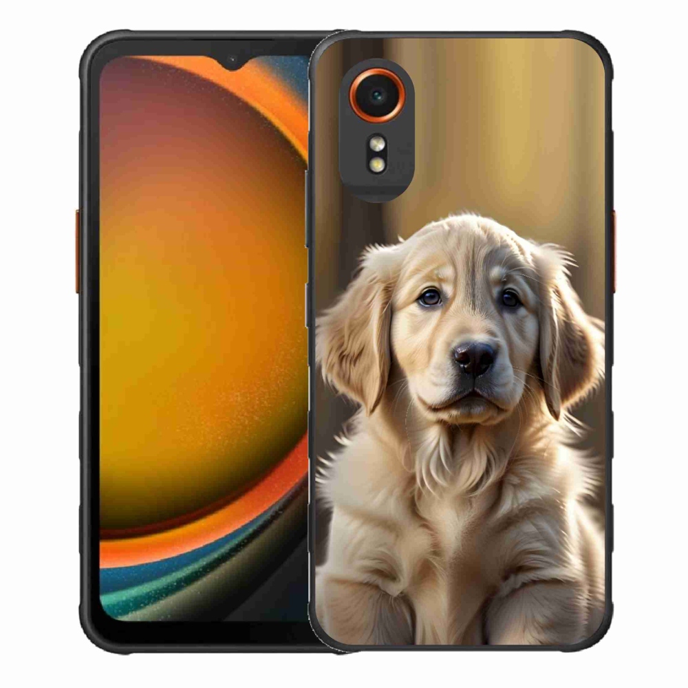 Gelový kryt mmCase na Samsung Galaxy Xcover 7 - roztomilý zlatý retrívr