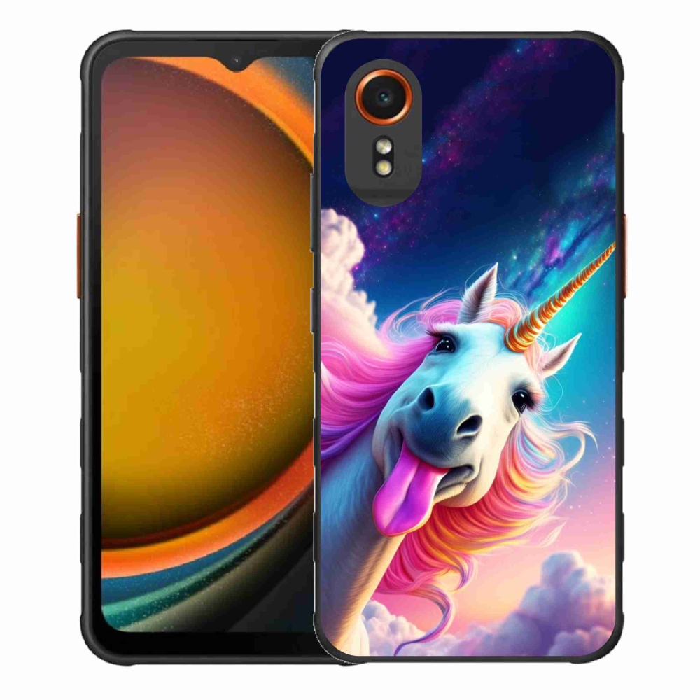 Gelový kryt mmCase na Samsung Galaxy Xcover 7 - šílený jednorožec