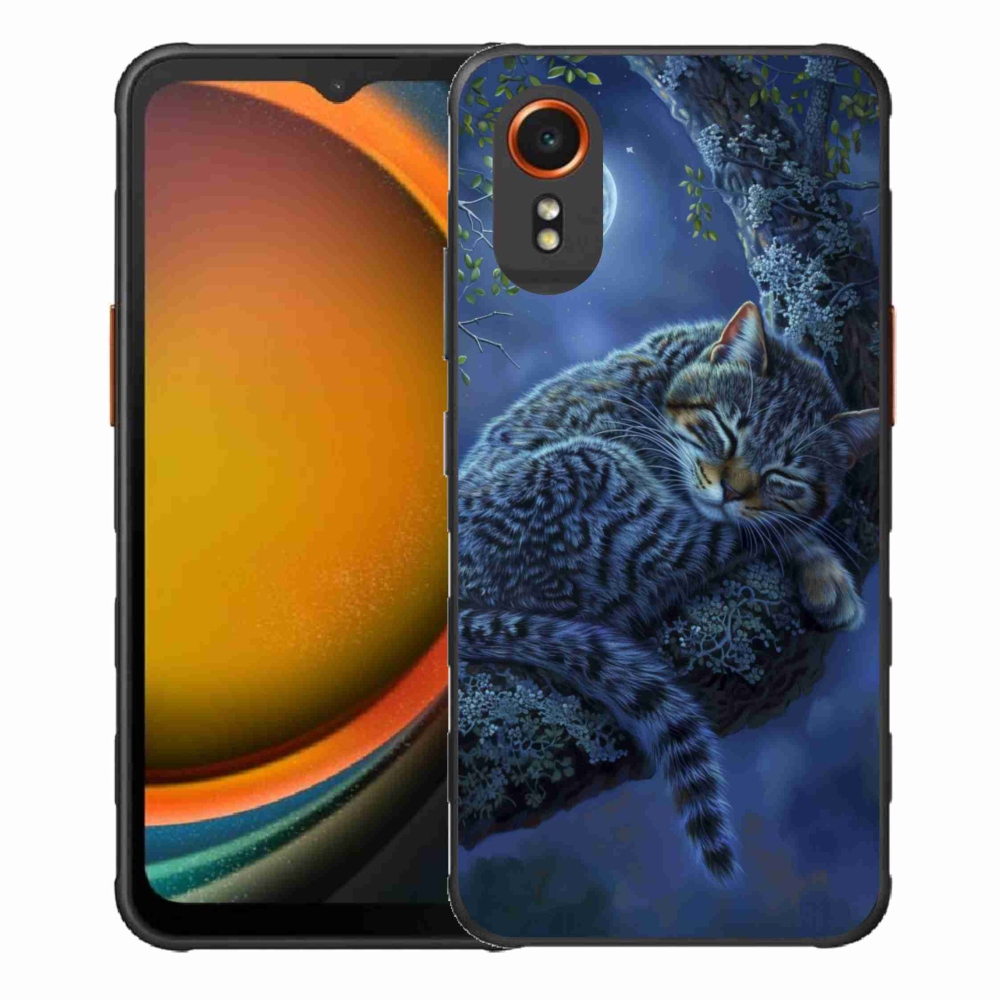 Gelový kryt mmCase na Samsung Galaxy Xcover 7 - spící kočka