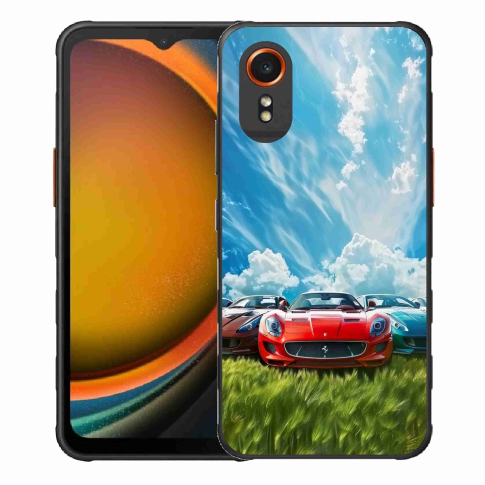 Gelový kryt mmCase na Samsung Galaxy Xcover 7 - sportovní vozy