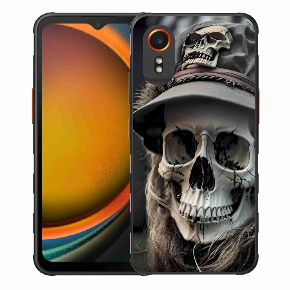 Gelový kryt mmCase na Samsung Galaxy Xcover 7 - temná lebka