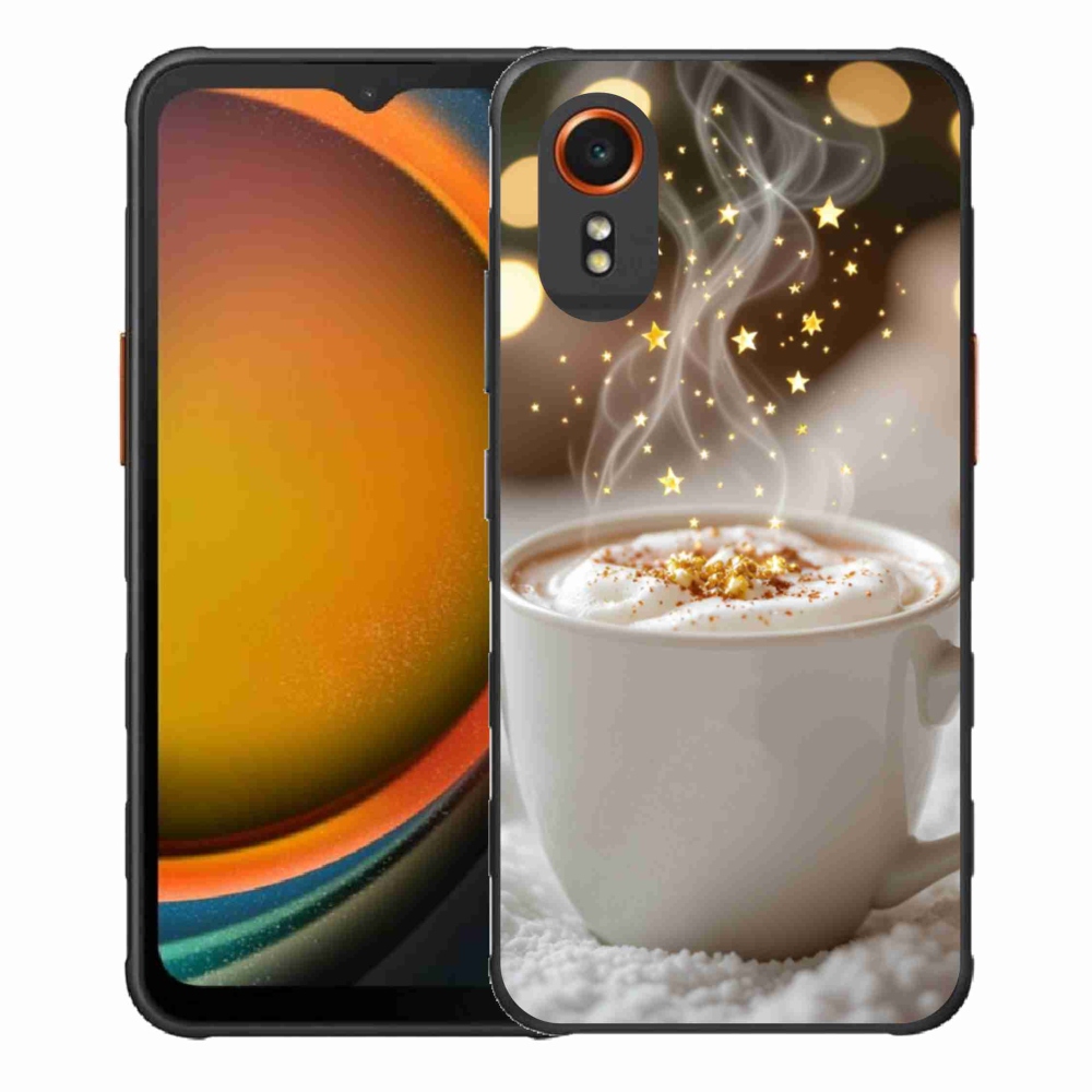 Gelový kryt mmCase na Samsung Galaxy Xcover 7 - vánoční horký nápoj